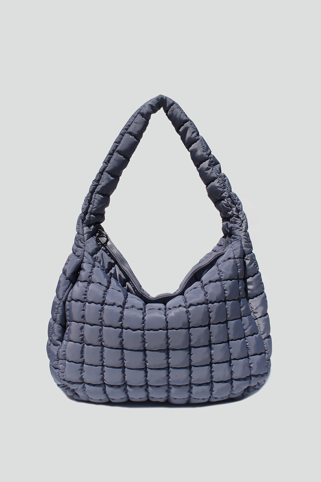 Cleo Slouchy Quilted Nylon Tote Bag in Slate