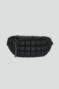 Harper Quilted Nylon Belt Bag in Black