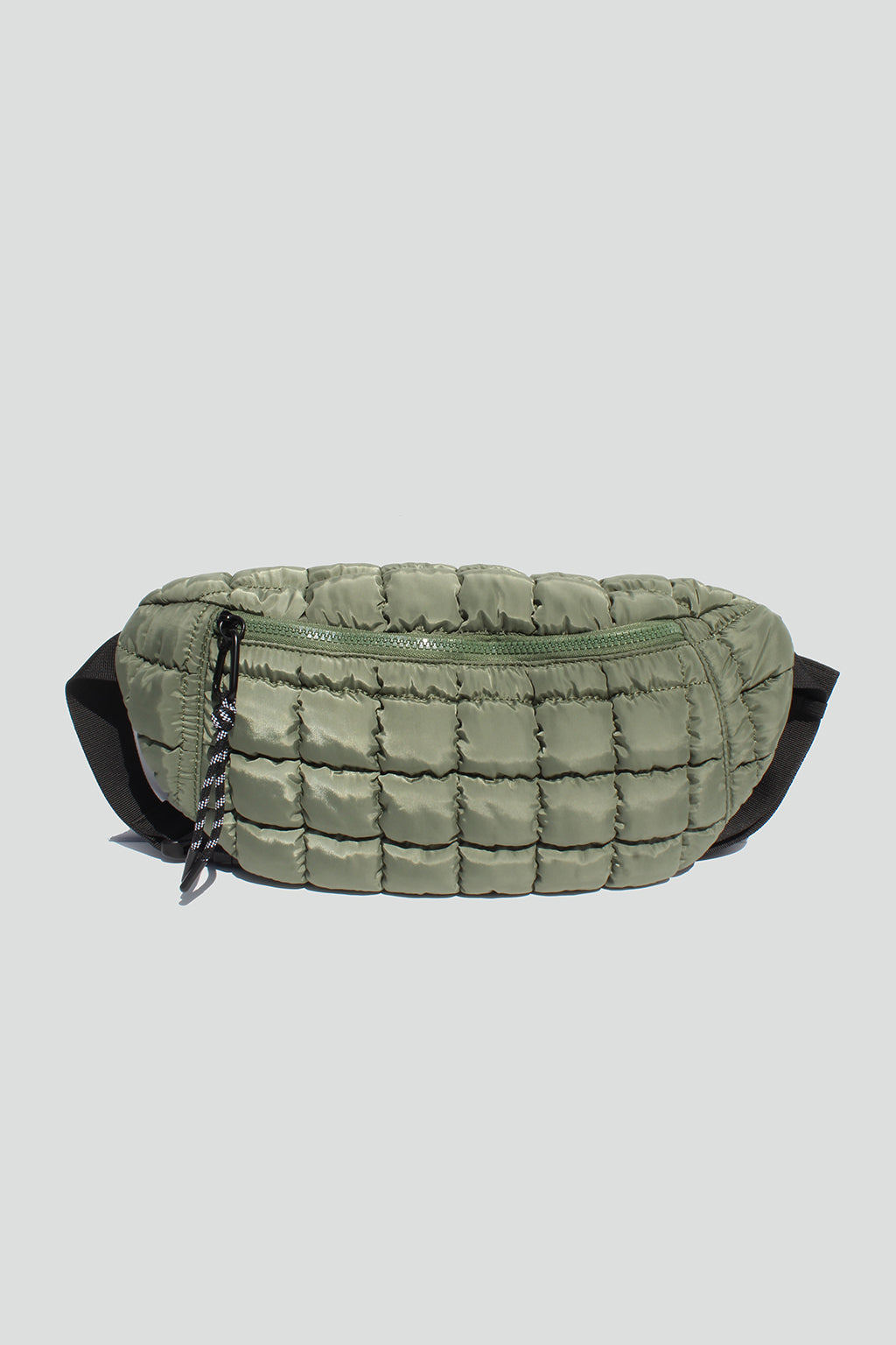 Harper Quilted Nylon Belt Bag in Wash Army