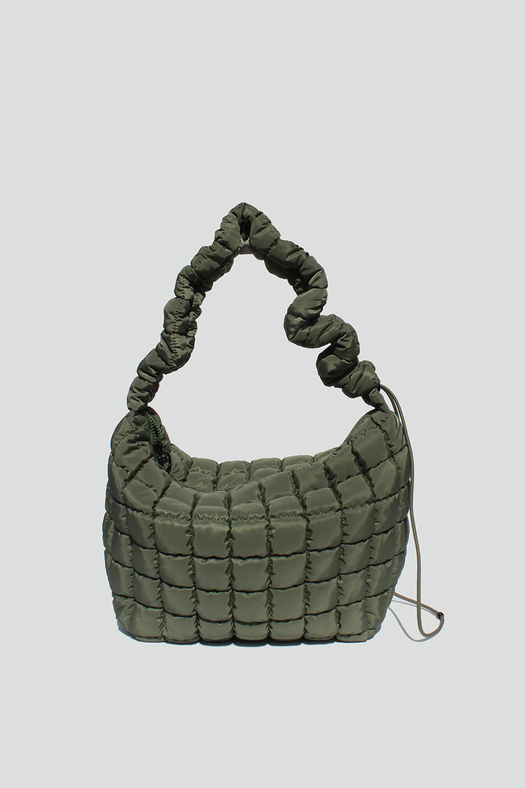 Grace Slouchy Quilted Nylon Crossbody Bag in Wash Army