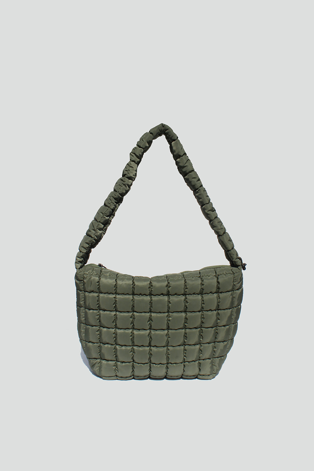 Grace Slouchy Quilted Nylon Crossbody Bag in Wash Army