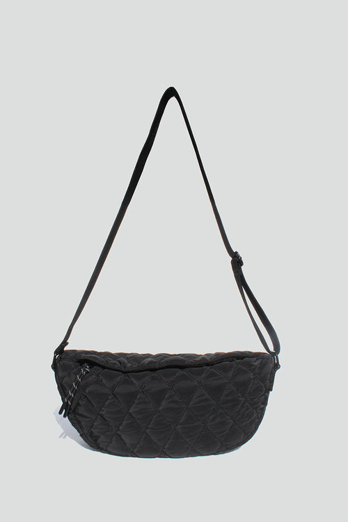 Cora Quilted Crossbody Bag in Black