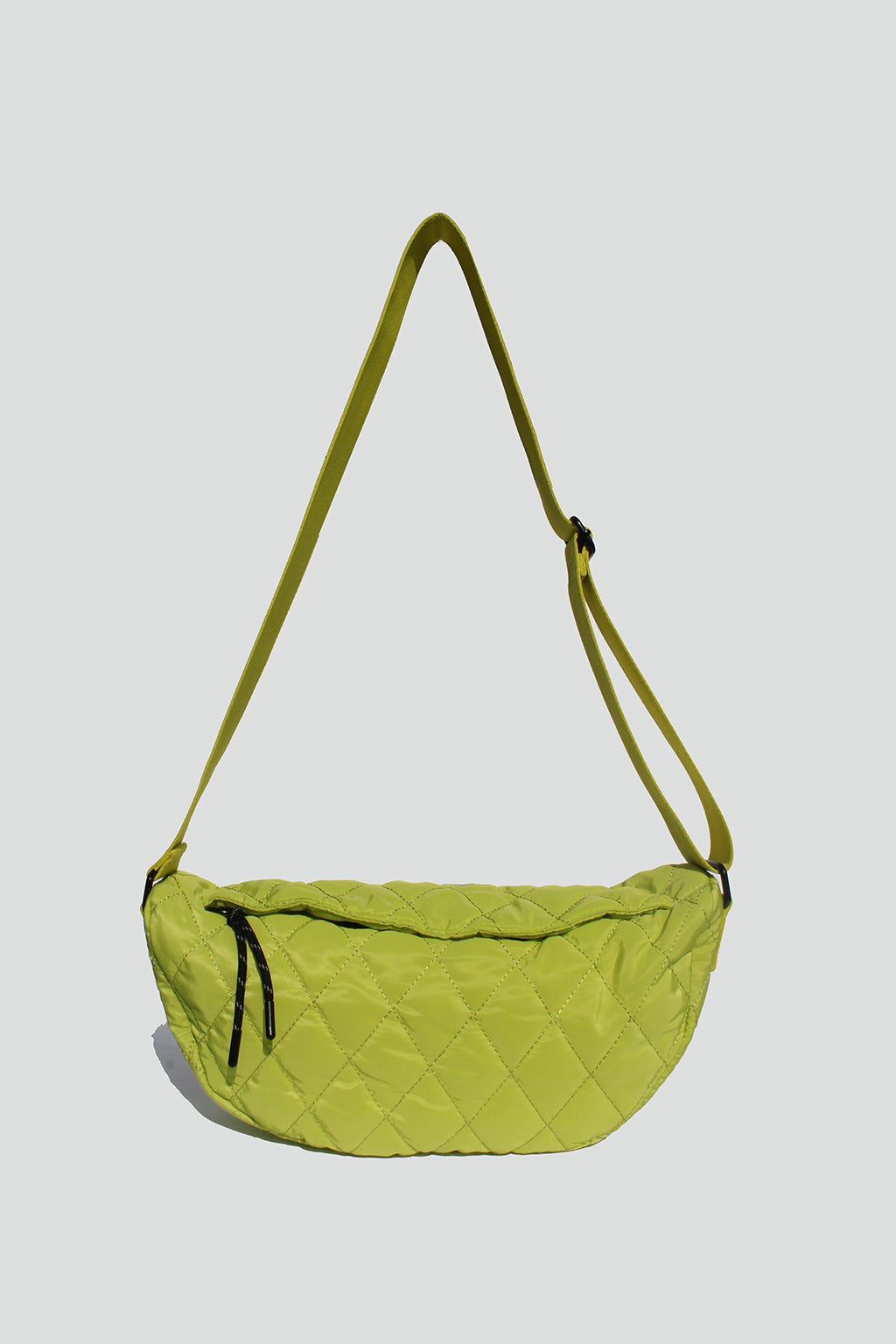 Cora Quilted Crossbody Bag in Lime