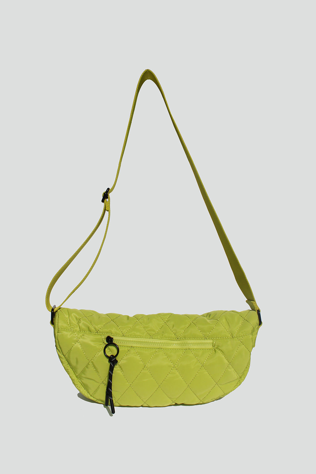 Cora Quilted Crossbody Bag in Lime