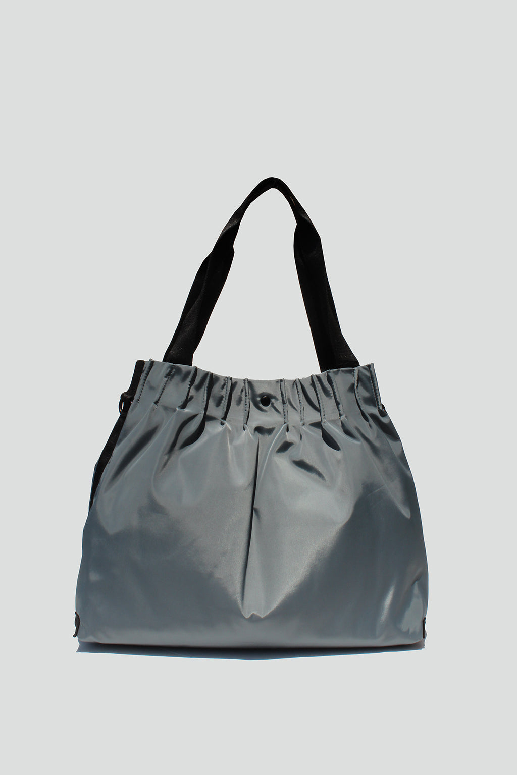 Elliana Ruched Nylon Tote Bag in Seafoam