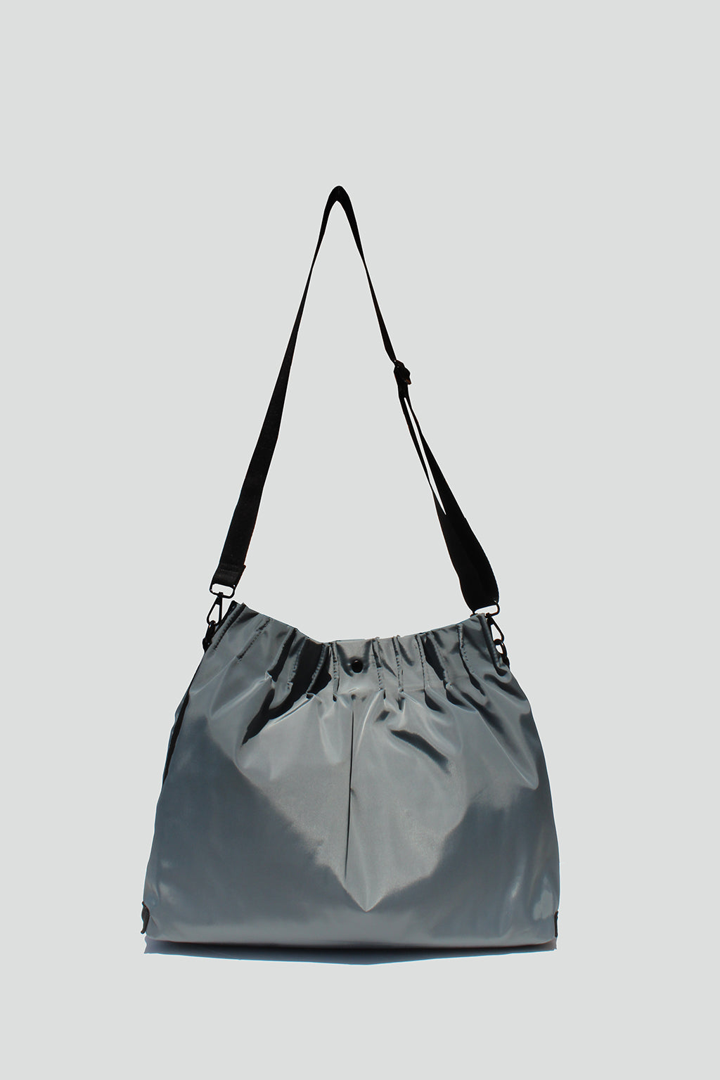 Elliana Ruched Nylon Tote Bag in Seafoam