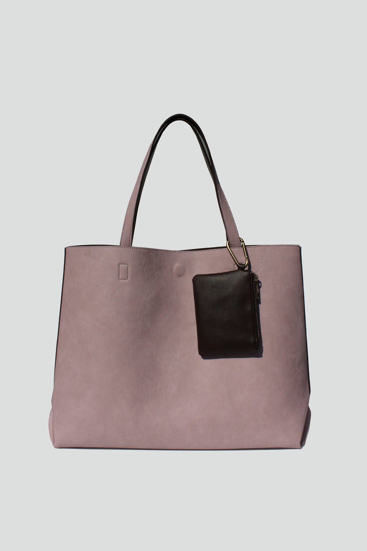 Amelia Faux Leather Tote Bag in Peony