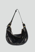 Cecilia Faux Leather Hobo Bag in Black